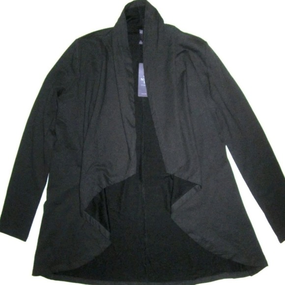 NYDJ Cardigan Womens XS Dark Gray Open Front Shirt Top NEW NWT - Picture 2 of 4